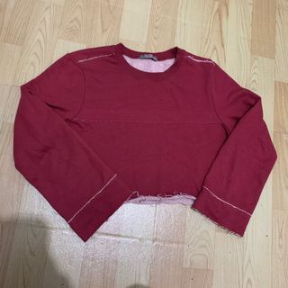Maroon Sweater crop top