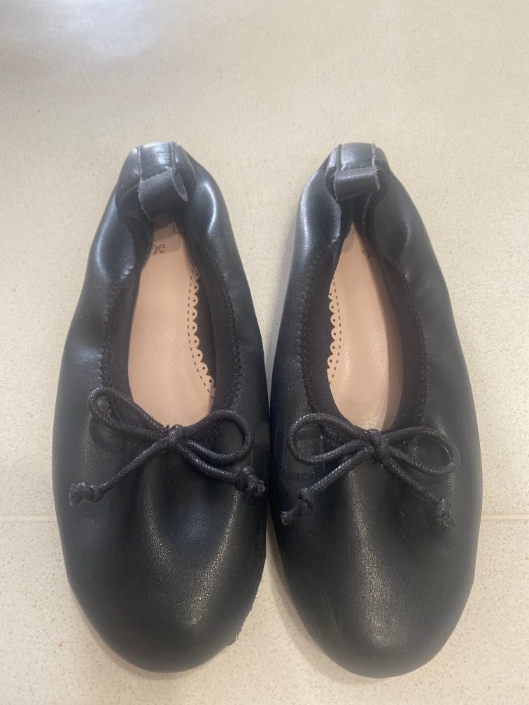 Girls ballet flats black shop