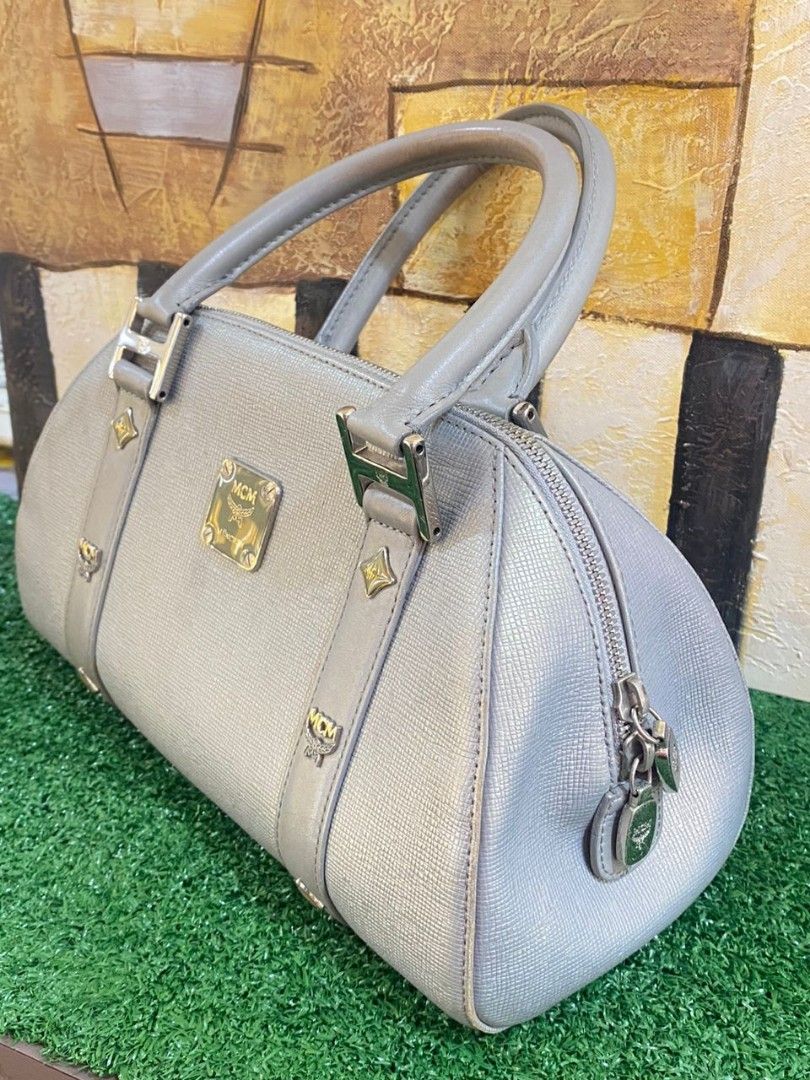 Mcm mini sales saffiano leather satchel