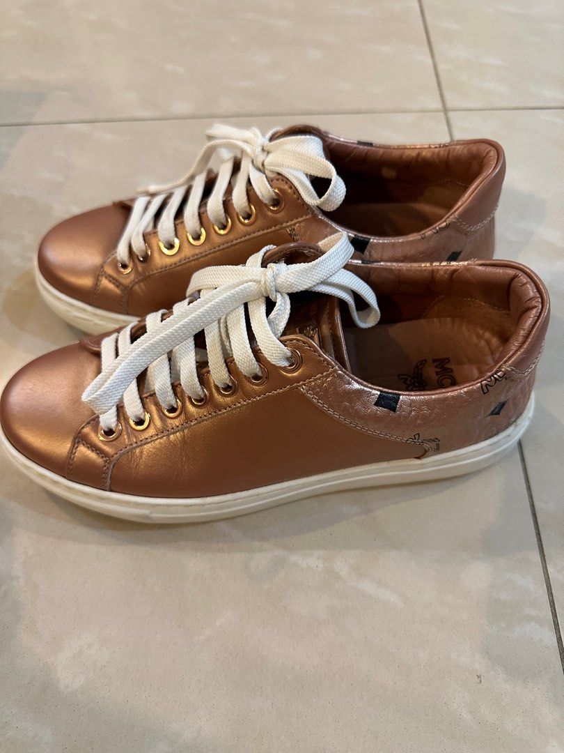 Mcm sneaker hotsell gold