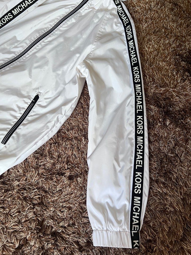 Michael Kors White Windbreaker Jacket