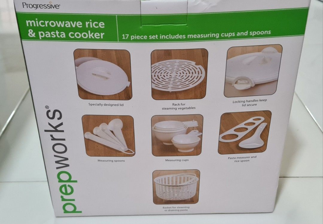 Microwave rice and pasta cooker 17pcs, TV & Home Appliances, Kitchen