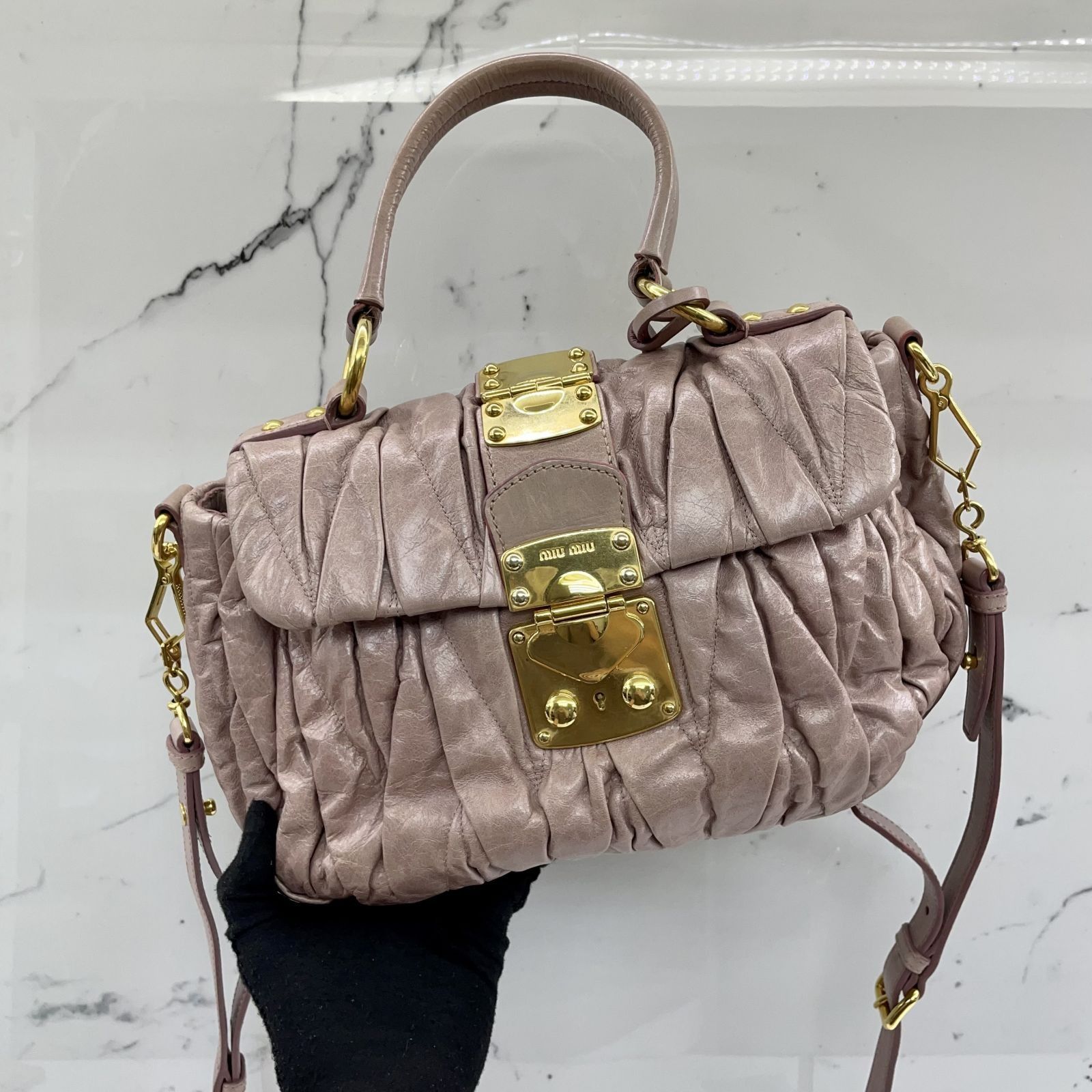 Miu Miu Two Way Bag, Luxury, Bags & Wallets on Carousell