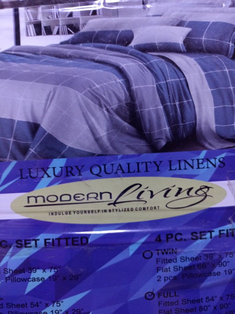 Modern living luxury linen set on Carousell