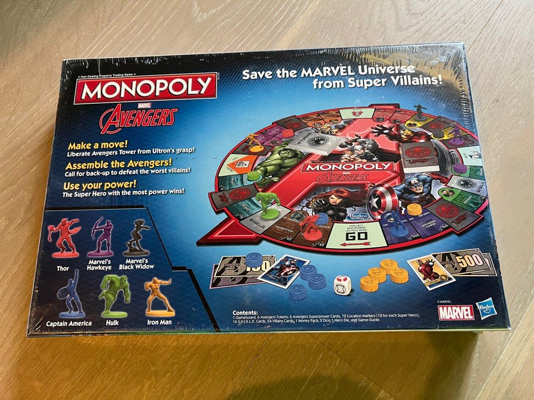 Monopoly Marvel Avengers , special edition, 興趣及遊戲, 玩具 & 遊戲類 - Carousell