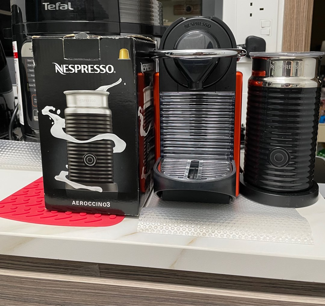 Nespresso Electric Red PIXIE coffee machine, TV & Home Appliances