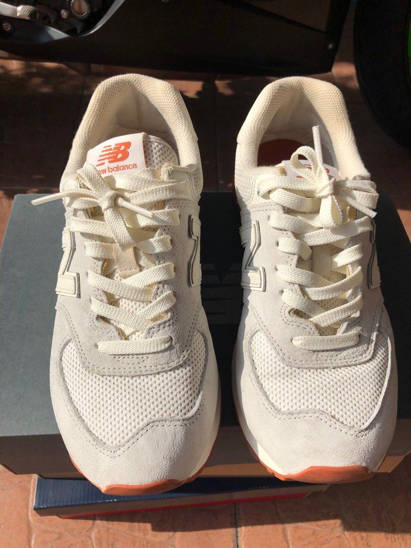 New balance 574 cashmere with light cliff grey new arrivals