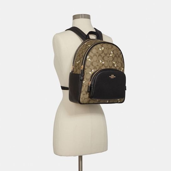 New Coach Original Limited Edition Collection Court Backpack In Signature  Canvas & Leather With Bee Printed Collection Backpack For Women Come with  Complete set Suitable For Gift, Luxury, Bags & Wallets on