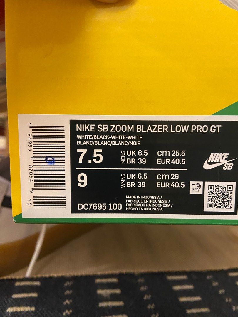 Nike 滑板鞋 SB Zoom Blazer Low Pro GT 米白 黑 DC7695-100