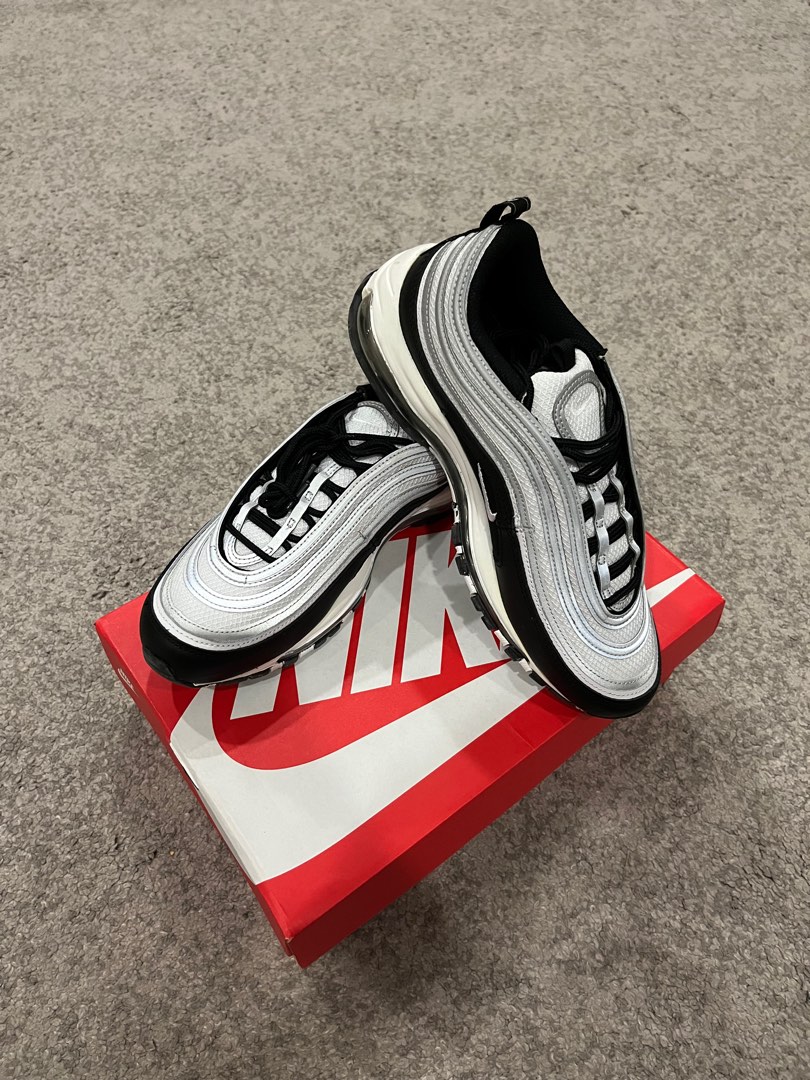 Nike Air Max 97 Sneaker US 9.5 Black White Reflect Silver
