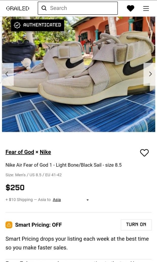 Nike fear deals of god size
