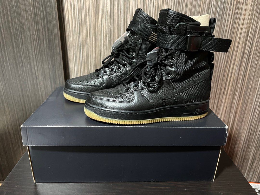 Sf air force 1 high black gum hot sale