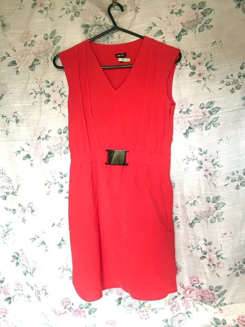 Nine West Red Orange Dress Women s Fashion Dresses Sets