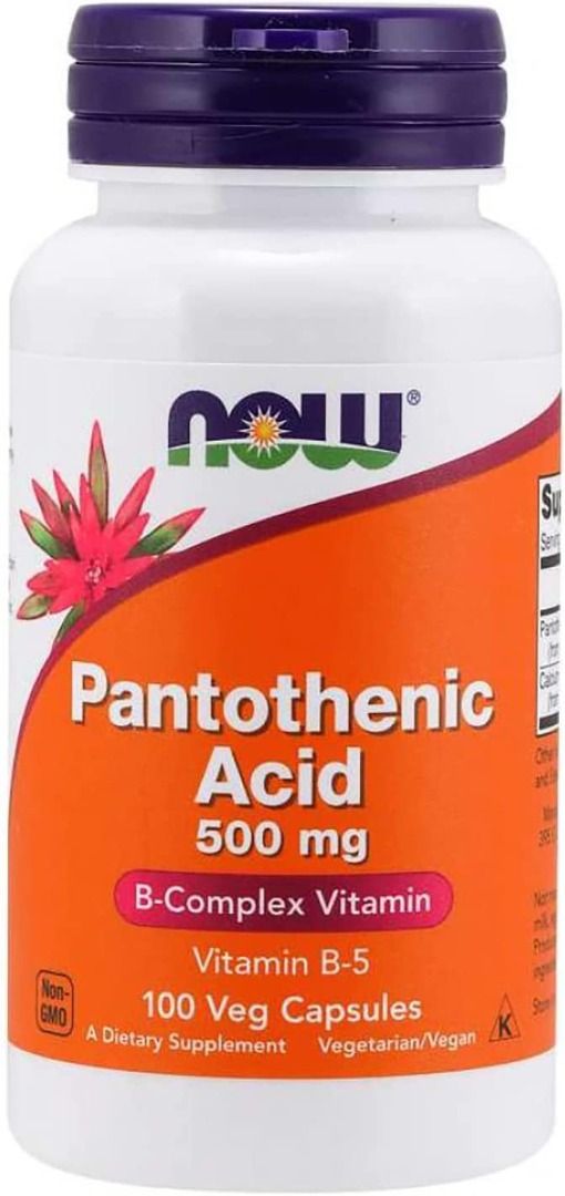 NOW Foods, Pantothenic Acid, 500 mg, 100 Veg Capsules, Health