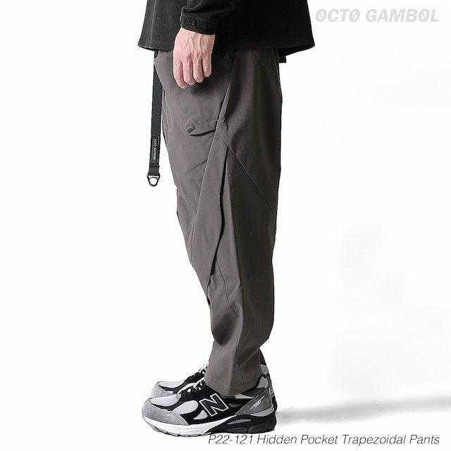 Octo Gamble Hidden Pocket Trapezoidal Pants - GAUNTLET GREY 工裝 goopi wisdom  oqliq
