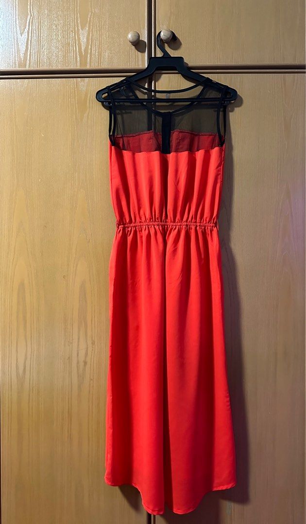 Red midi hotsell length dress