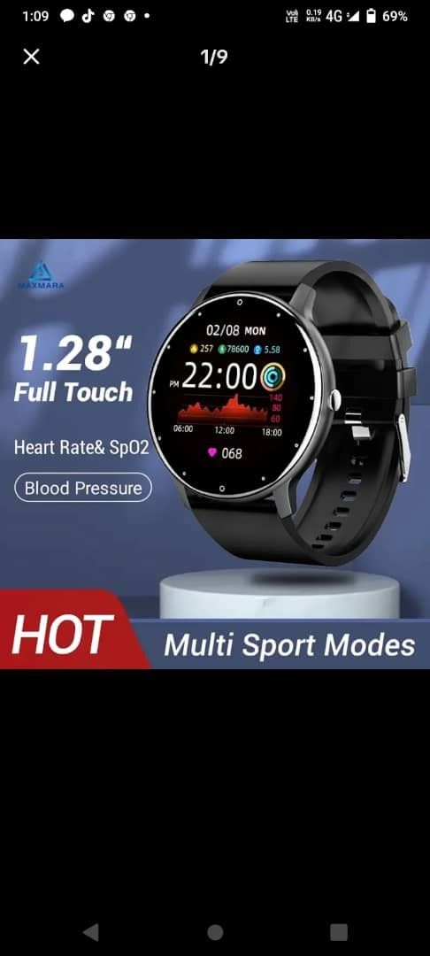 ORIGINAL SMART WATCH WATERPROOF IP67 FITNESS TRACKER FULL TOUCH