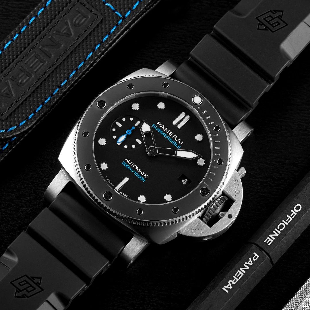 Panerai 683 (Category: Luxury Watches) located in Mandaluyong City. Submitted by 88nac (Listing ID 1239445524, Image 1). Description: Slightly Nego Panerai 683 Submersible Full set 9.8/10 Foreign AD - 2021 42mm Ceramic Additional photos can be requested Pm for inquries.