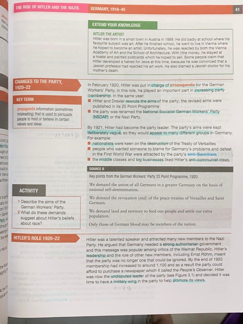 Pearson Edexcel IGCSE (91) History Germany Development of