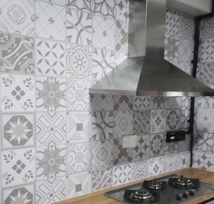 Peranakan Feature Wall Wraps, Furniture & Home Living, Home Decor ...