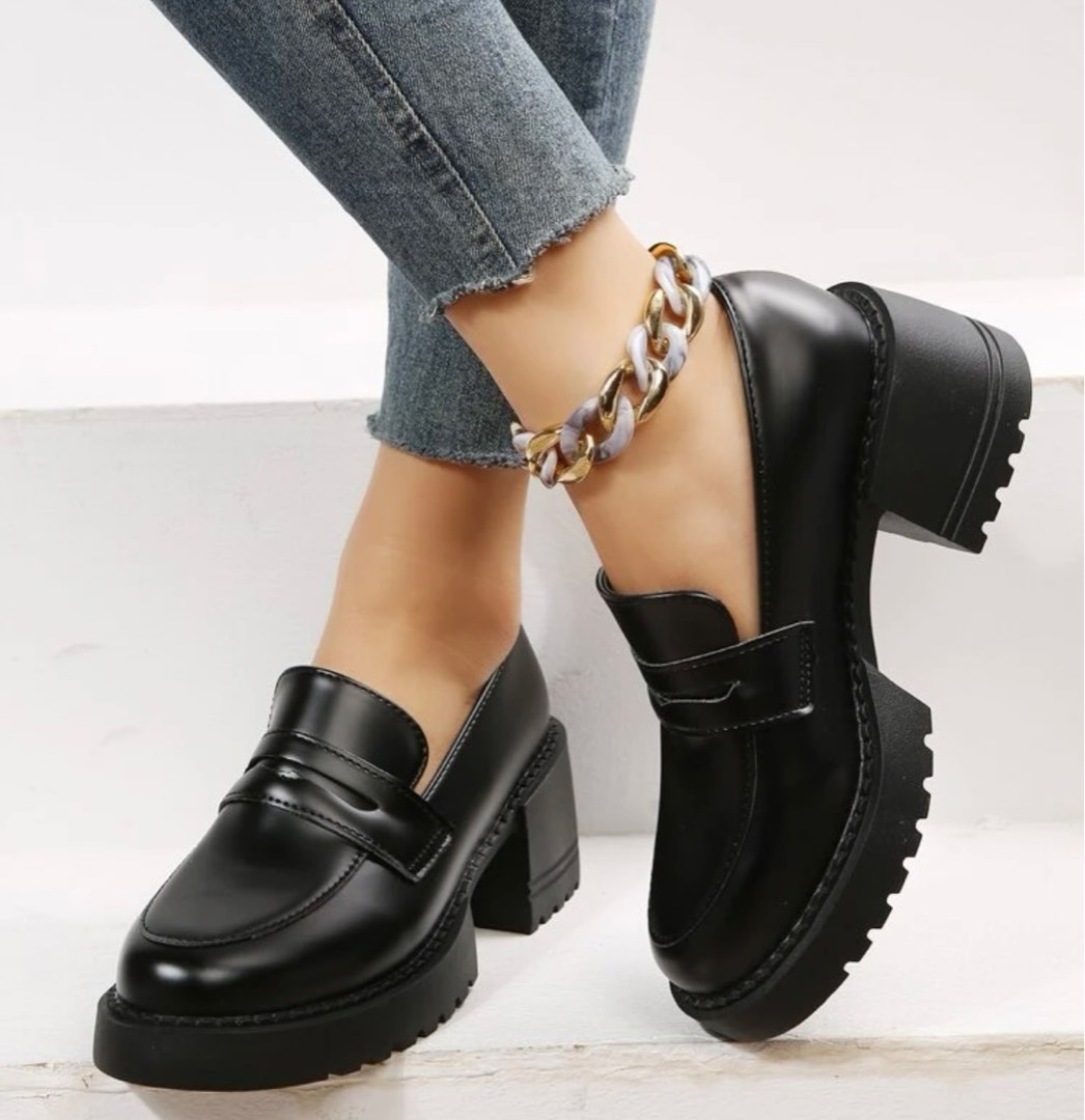 loafers platform heels womens