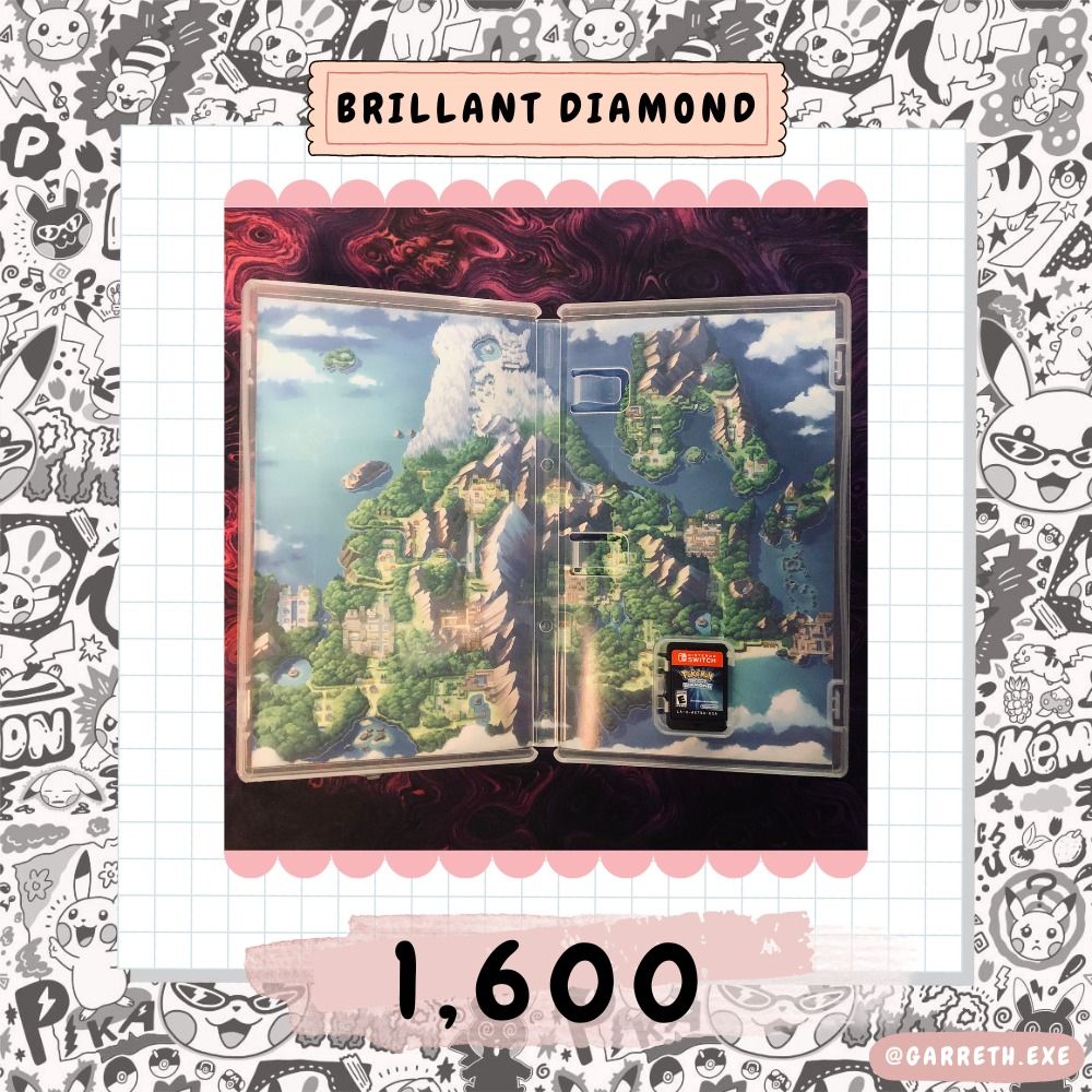 [POKEMON] Brilliant Diamond - Nintendo Switch (Category: Nintendo) located in Makati City. Submitted by garreth.exe (Listing ID 1188540999, Image 2). Description: ▪️ barely used ▪️ as good as new ▪️ what you see is what you get Ginamit lang para mag-create ng save file. Originally bought for ₱2,200. Fixed price and pass sa trades. Offers lower than the indicated price will be automatically declined..