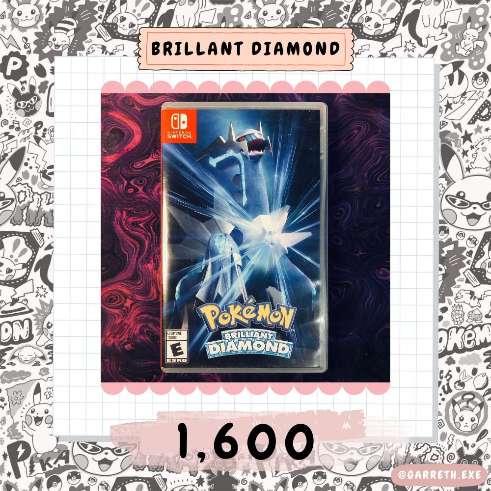 [POKEMON] Brilliant Diamond - Nintendo Switch (Category: Nintendo) located in Makati City. Submitted by garreth.exe (Listing ID 1188540999, Image 1). Description: ▪️ barely used ▪️ as good as new ▪️ what you see is what you get Ginamit lang para mag-create ng save file. Originally bought for ₱2,200. Fixed price and pass sa trades. Offers lower than the indicated price will be automatically declined..