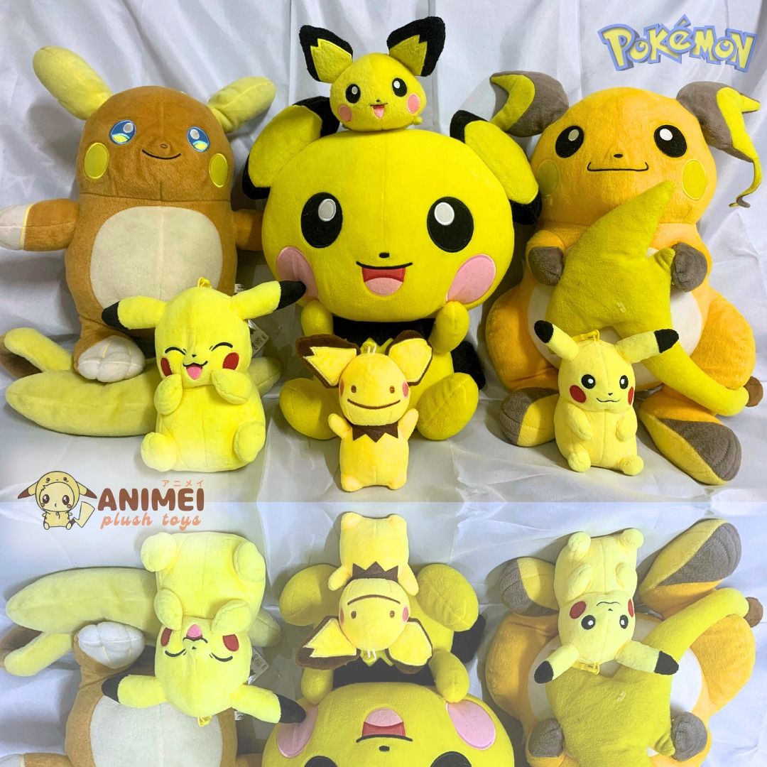 Pokemon Pichu Pikachu Raichu Alolan Raichu Plush Dolls, Hobbies & Toys ...