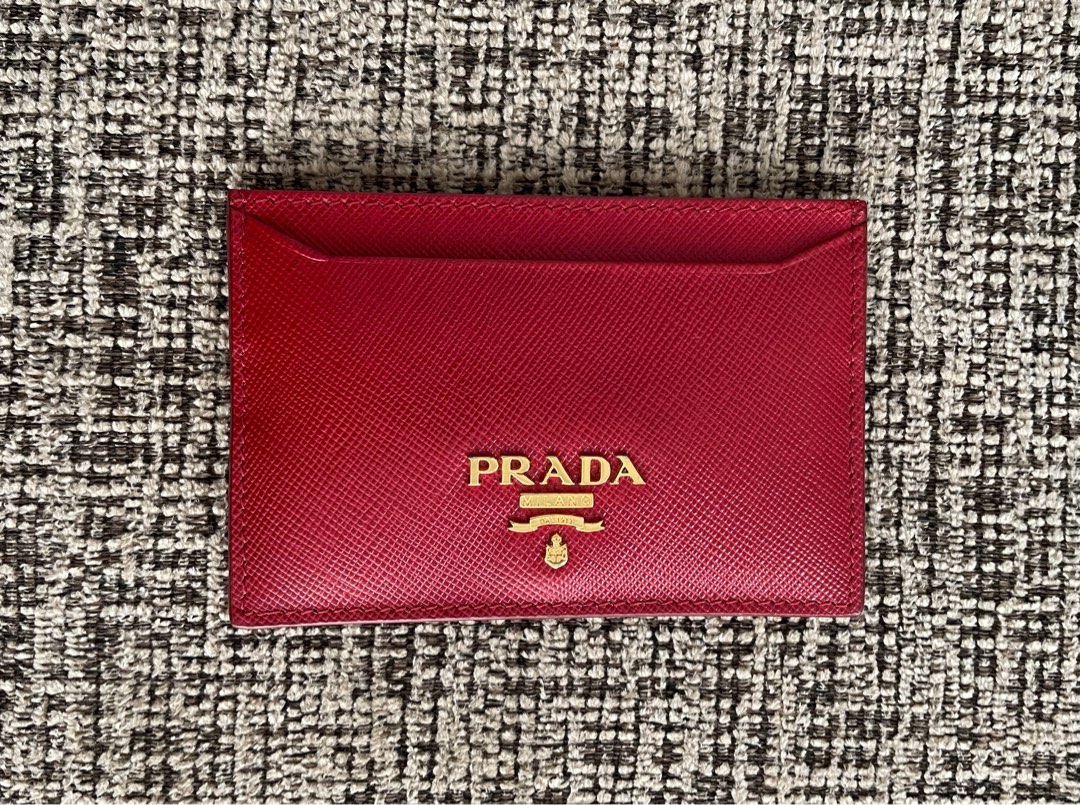Prada card holder, Luxury, Bags & Wallets on Carousell
