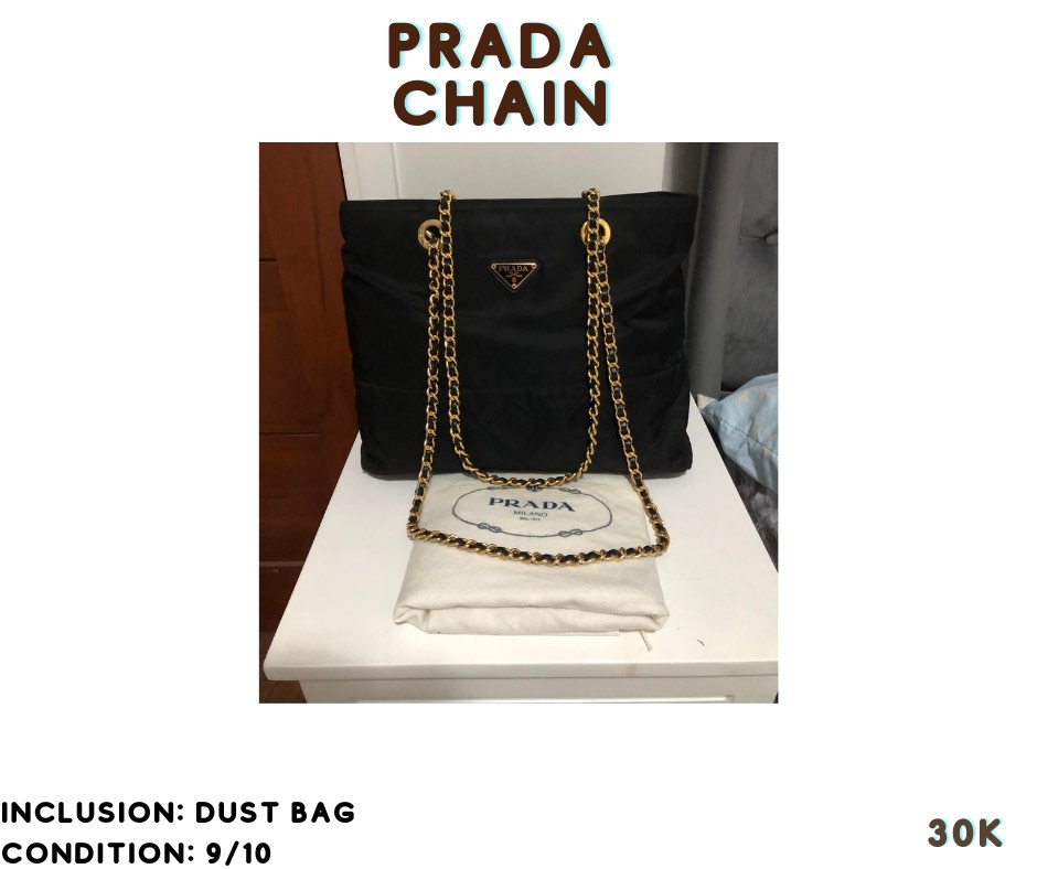 Prada Chain, Luxury, Bags  Wallets on Carousell