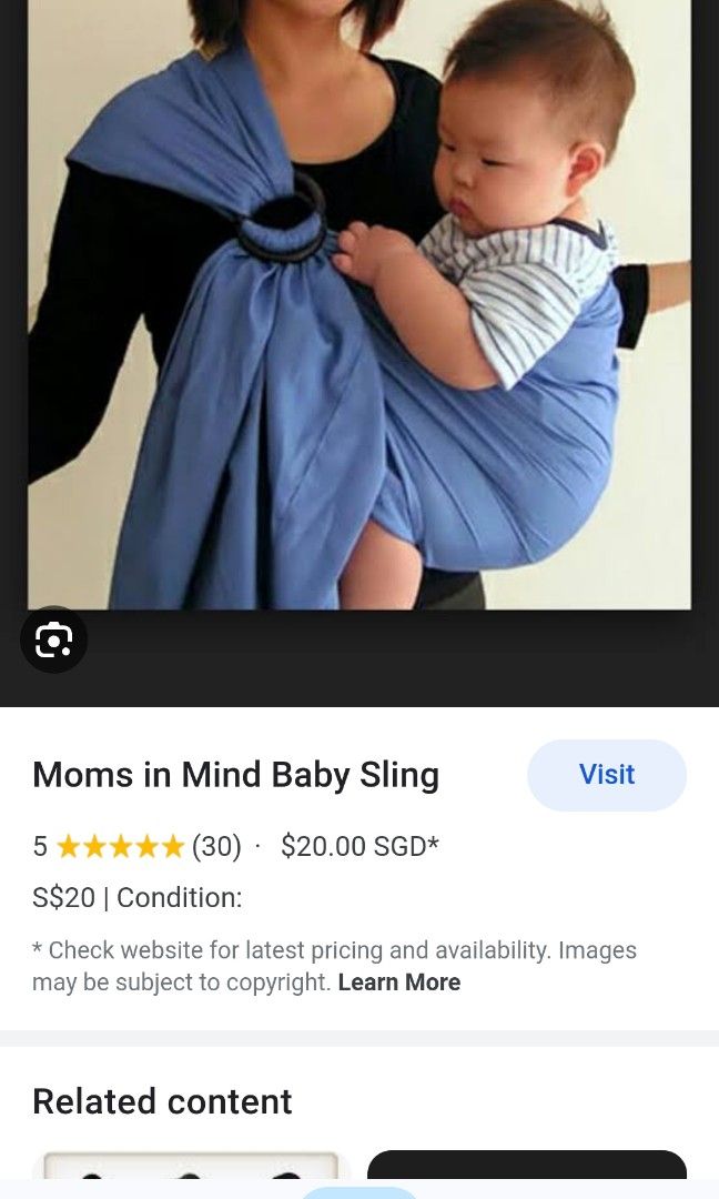 Preloved Moms in Mind Baby sling Babies Kids Going Out