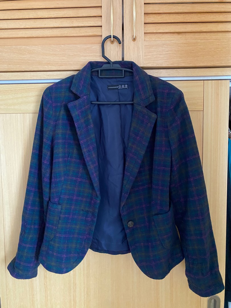 Primark Checkered Blazer, Women's Fashion, Coats, Jackets and Outerwear ...