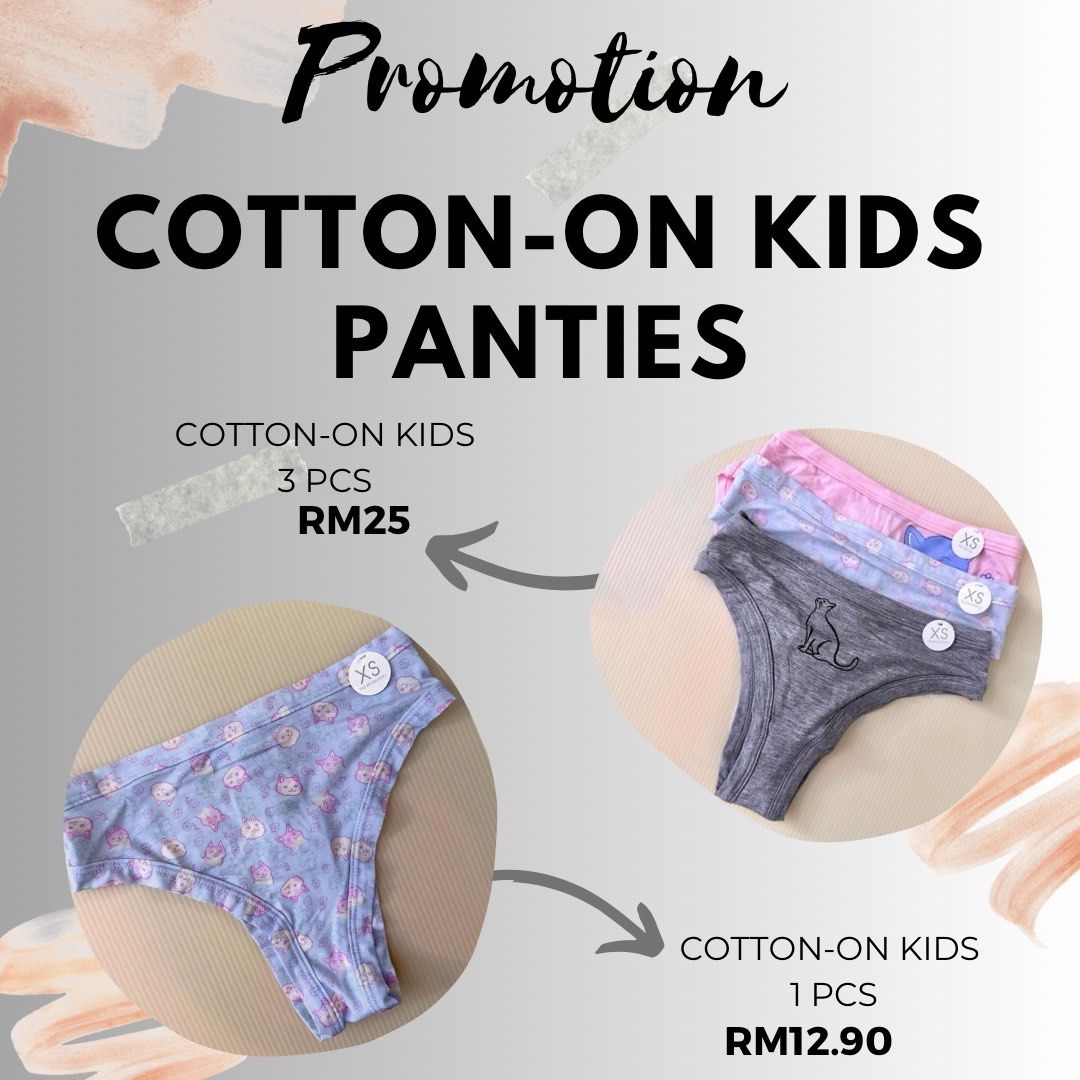 PROMOTION: COTTON-ON Kids Panties 3Pcs for RM25, Babies & Kids