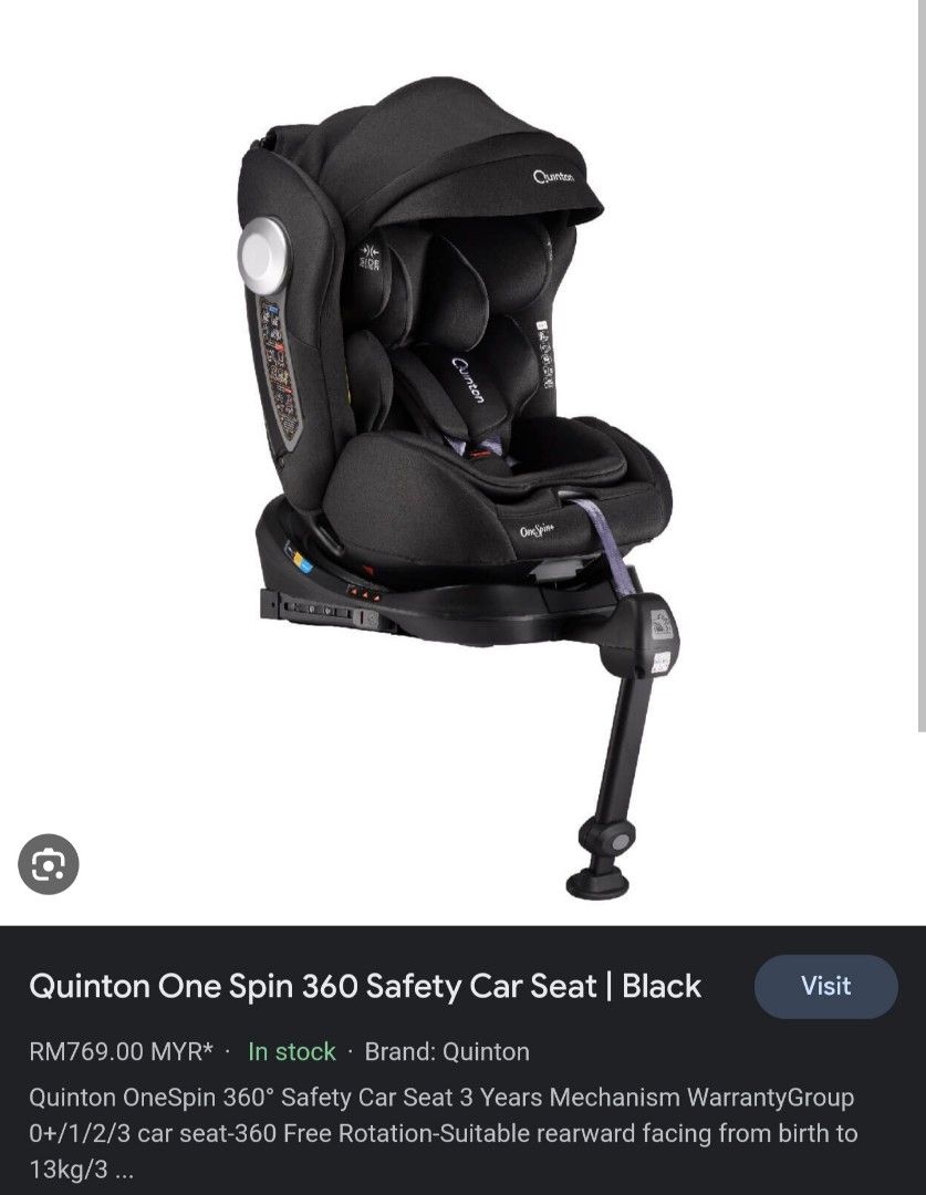 Quinton One Spin 360 Car Seat Babies Kids Going Out Car Seats