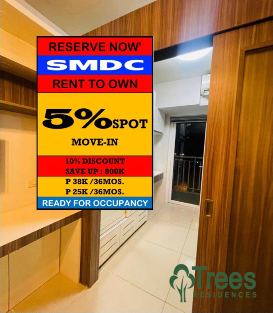 RENT TO OWN in Quezon City;SM Fairview Mall, at SMDC Tress Residences
