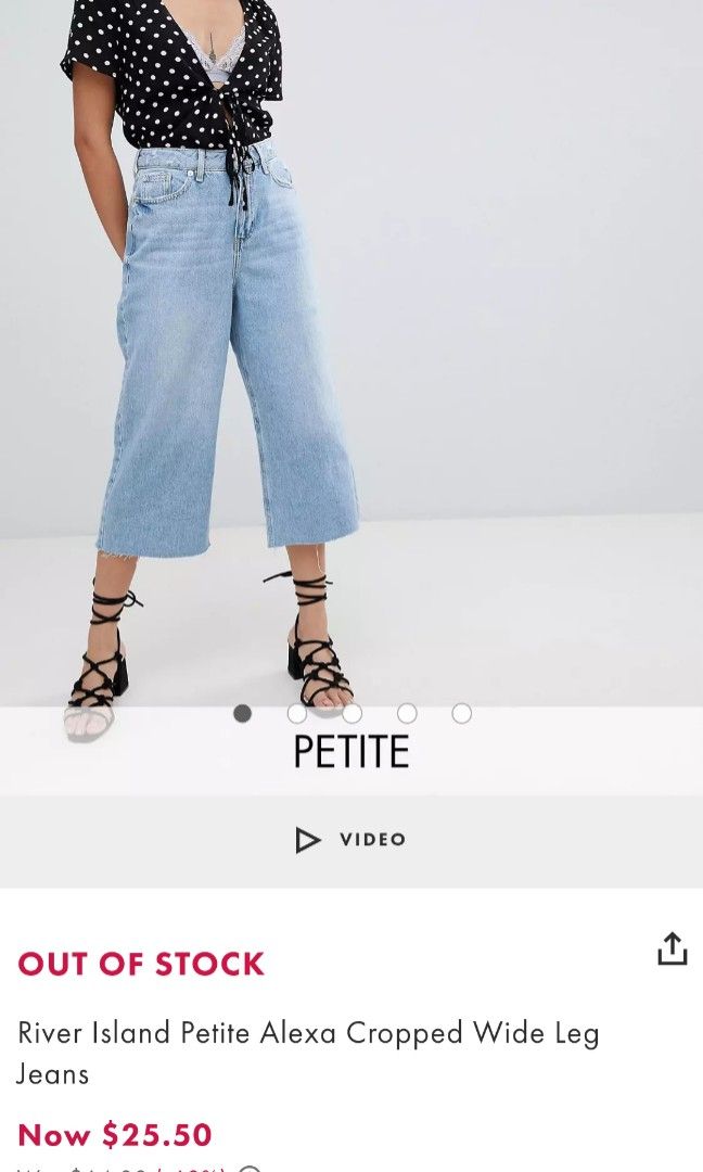 River island alexa crop deals wide
