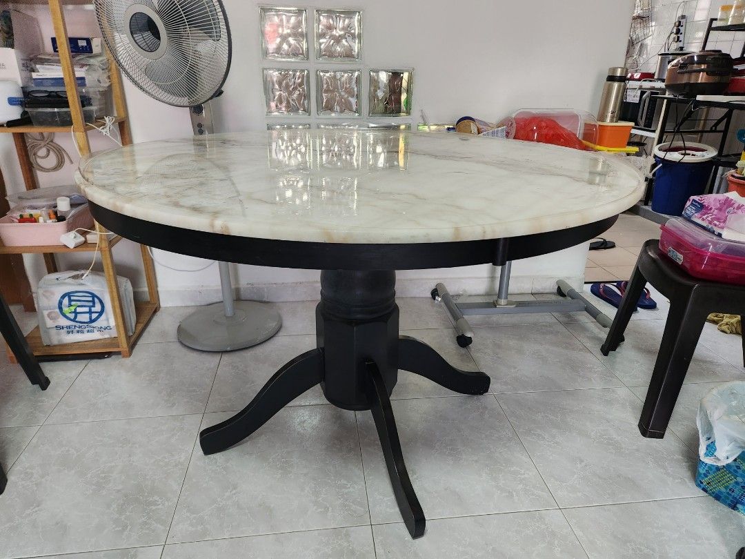 Round Marble Dining Table ONLY, Furniture & Home Living, Furniture