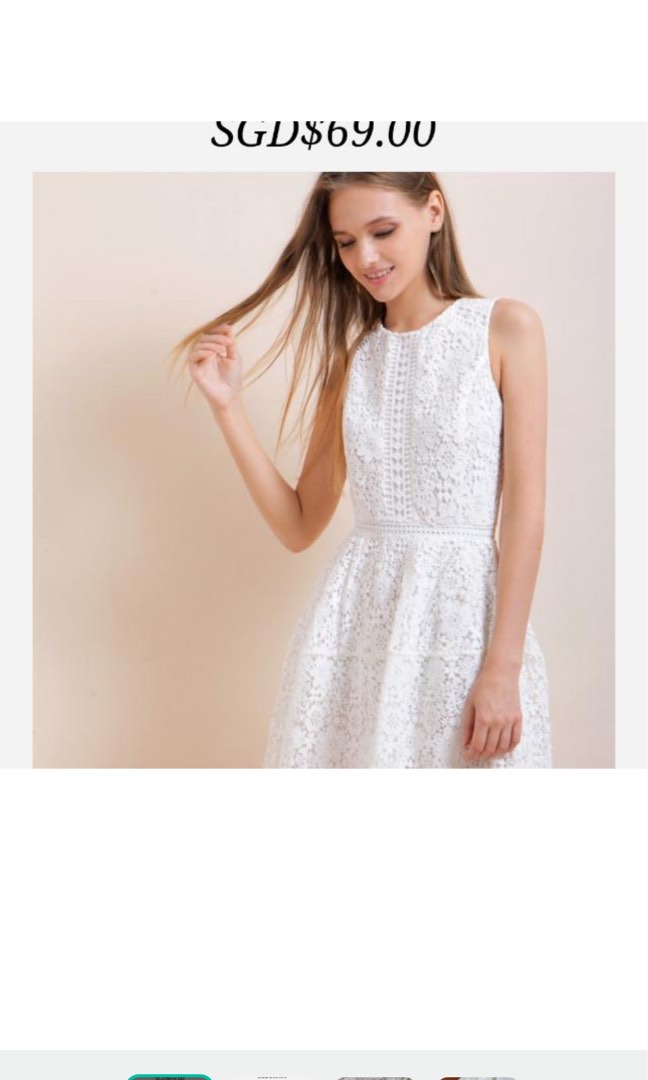 Saturday club White Lace Dress Women s Fashion Dresses Sets