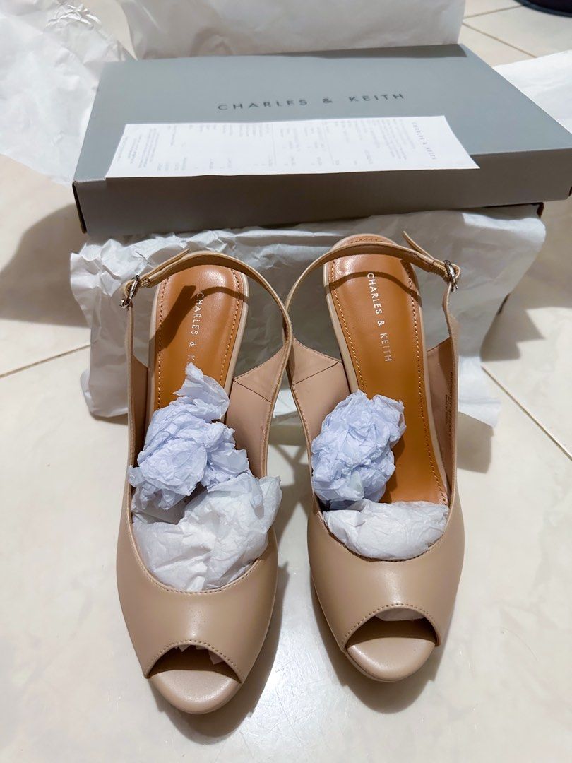 Sepatu Heels Charles Keith ORIGINAL STORE, Fesyen Wanita, Sepatu