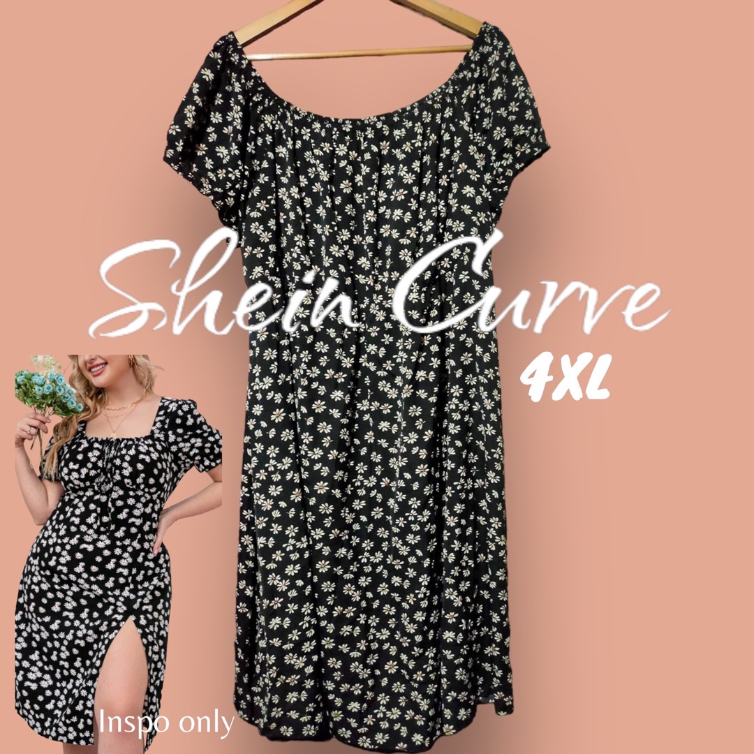 Shein Curve Plus size Daisy floral Hawaiian Summer dress, Women's Fashion,  Dresses & Sets, Dresses on Carousell