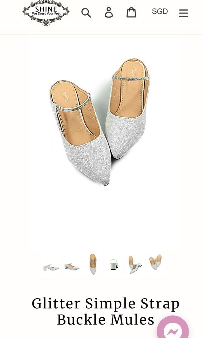 Glitter mules cheap