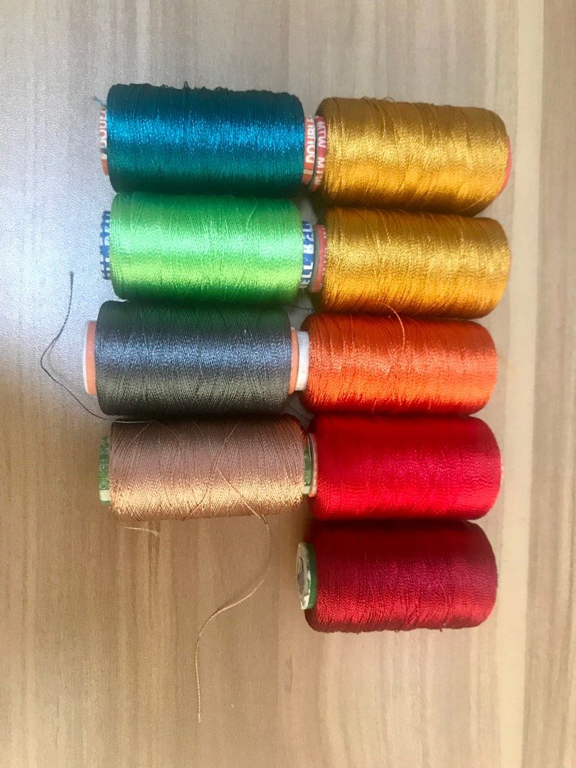 Silk thread / art silk thread for jewellery making , hand and machine embroidery, Hobbies & Toys