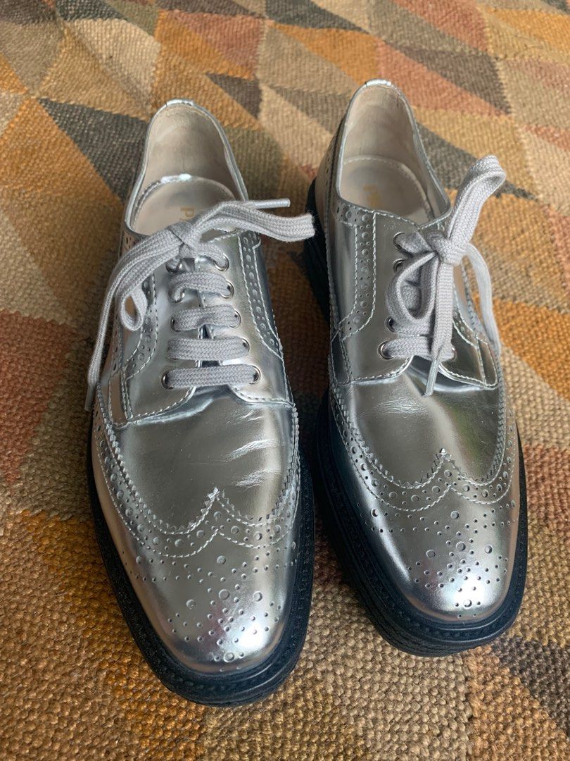 Silver Brogues Luxury Sneakers Footwear on Carousell