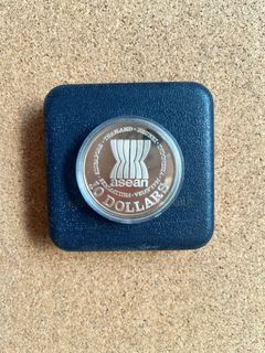 Singapore 1987 $10 Silver Proof Uncirculated ASEAN 20th Anniversary Commemorative Coin Collection