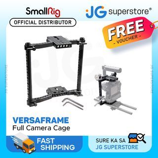SmallRig Lightweight VersaFrame Camera Cage with Aluminum Rod Easy Handheld Grip with 1/4"-20 & 3/8"-16 Accessory Threads and Dual Short and Long Side Arms for Camcorder, DSLR Camera Support System 1750 | JG Superstore