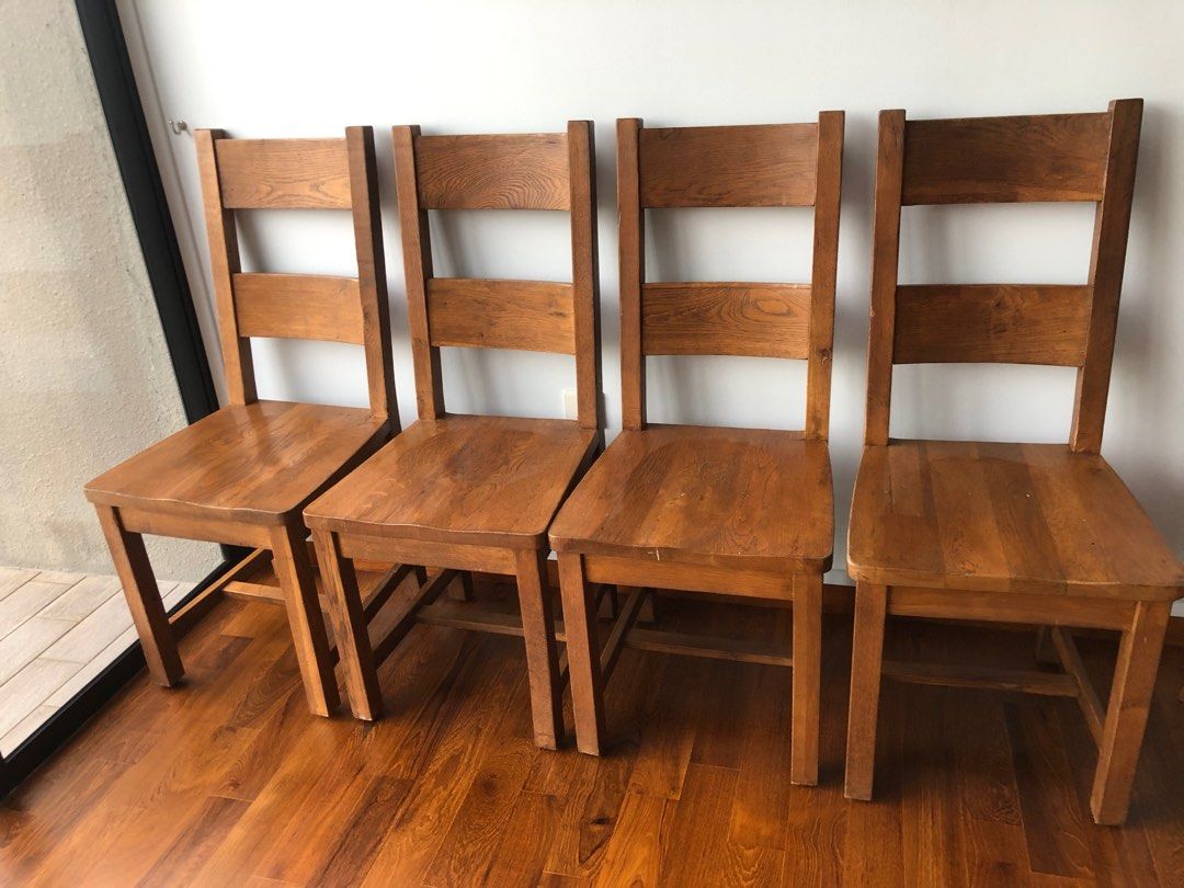 Strong wooden dining deals chairs