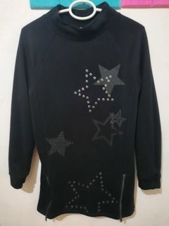Star studded black mini dress
