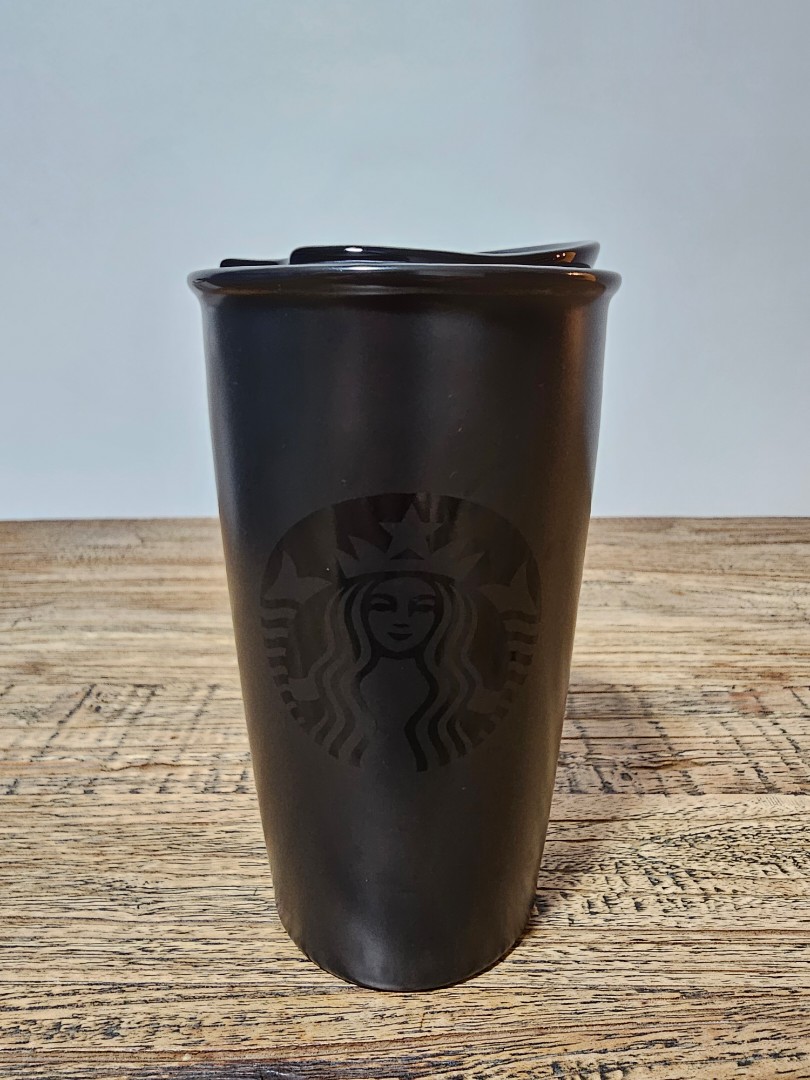 Starbucks Dining | Starbucks Ceramic Tumbler California 12oz 355ml | Color: Black/White | Size: Os | Beautyinla's Closet