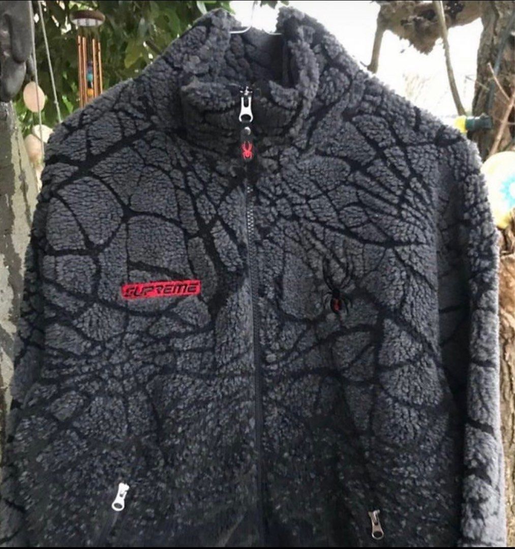 Supreme spyder web polar fleece jacket fw 22 New York week 17