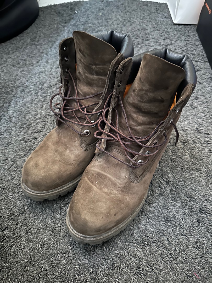 Chocolate timberlands hot sale